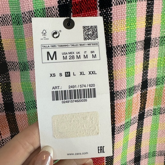 Zara Multicolor Plaid Midi Skirt medium - Picture 8 of 11